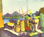 August Macke Landschaft bei Hammamet oil